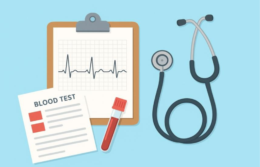 Doctor performing ECG and echocardiogram in preventive heart screening in Pune.
