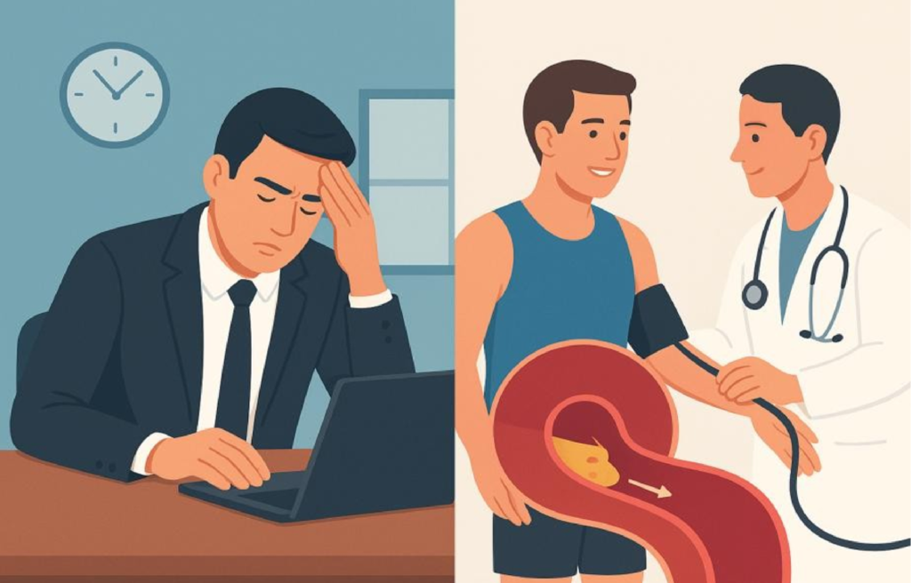 Sedentary lifestyle and genetic risk factors affecting heart health after 40.